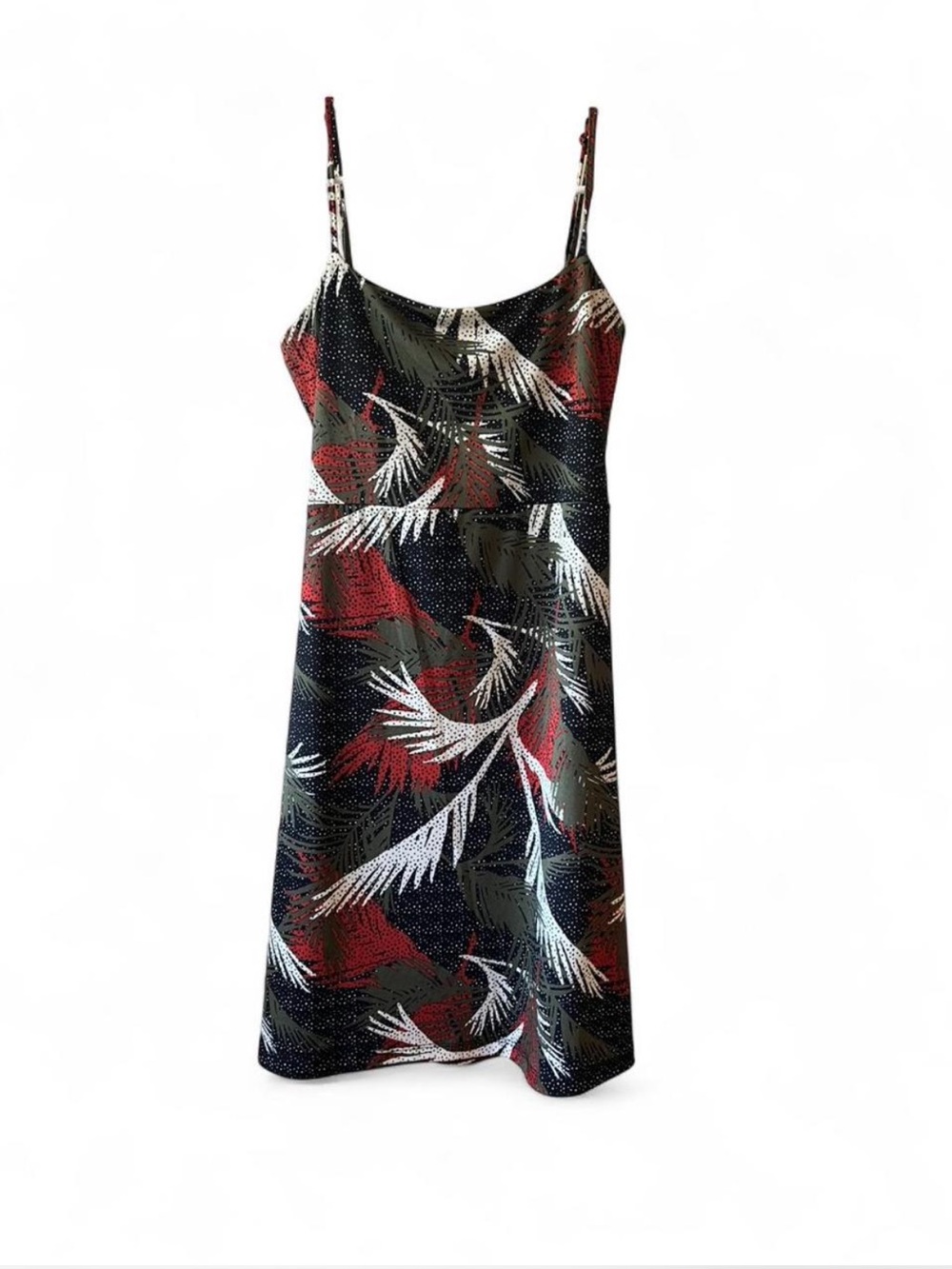 Veronica M Tropical Slip Dress — Black, Red & White, New with tags